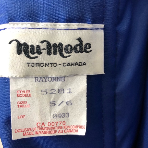 Vintage Blue Velvet Maxi Dress Sz S - Picture 9 of 11